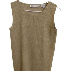 ELEANOR P BRENNER GOLD BLOUSE S